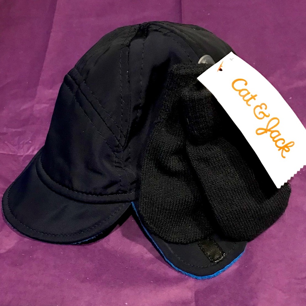 Cat & Jack. Baby Boy Fleece Linded Hat. Ear Flaps